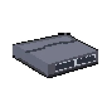 Ethernet network switch pixel art vector illustration イラスト素材
