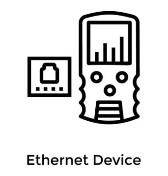 Ethernet Plug Device Stock Illustration