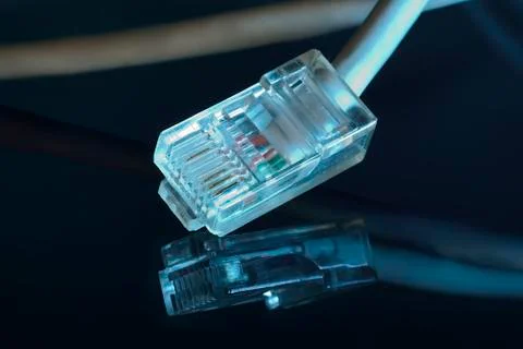 Ethernet plug (rg45) Stock Photos