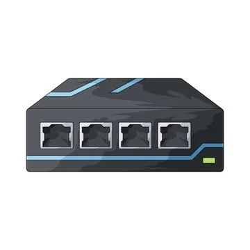 Ethernet port illustration Illustrazione stock
