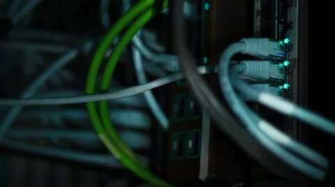 Ethernet switch and server working 스톡 동영상 40654770