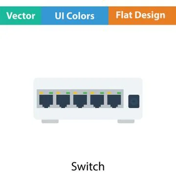 Ethernet switch icon Illustrazione stock