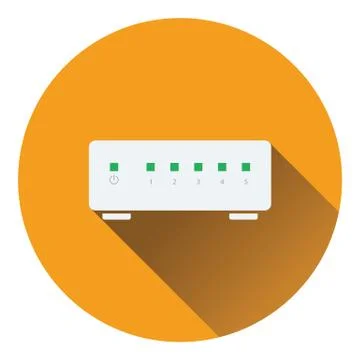 Ethernet switch icon Illustrazione stock