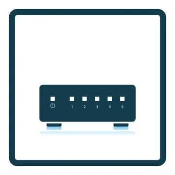 Ethernet switch icon Illustrazione stock