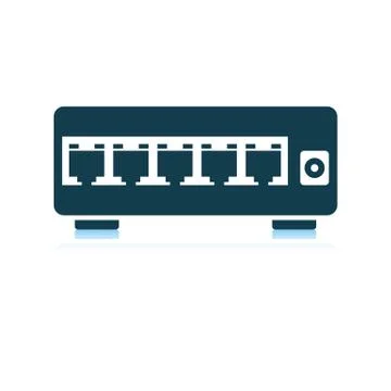 Ethernet switch icon Stock Illustration