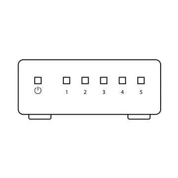 Ethernet Switch Icon Illustrazione stock