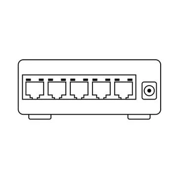 Ethernet Switch Icon Stock Illustration