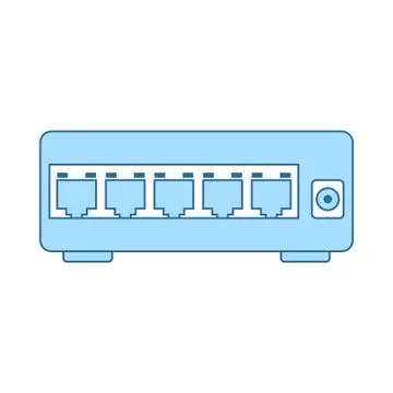 Ethernet Switch Icon Illustrazione stock