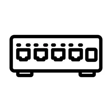 Ethernet Switch Icon Illustrazione stock