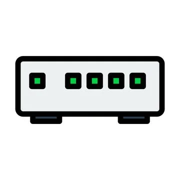 Ethernet Switch Icon Stock Illustration