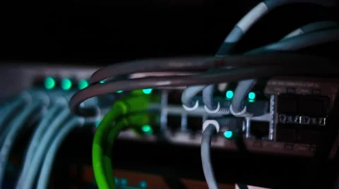 Ethernet switch with ports 스톡 동영상 45386003