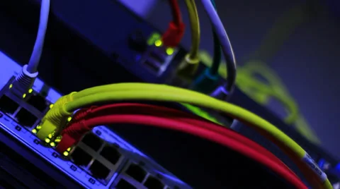 Ethernet switch with RJ45 스톡 동영상 35820600