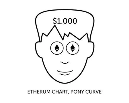 Etherum Chart Pony Curve Stock Illustration