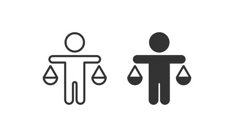 Ethic balance icon. Vector illustration desing. Stock Illustration