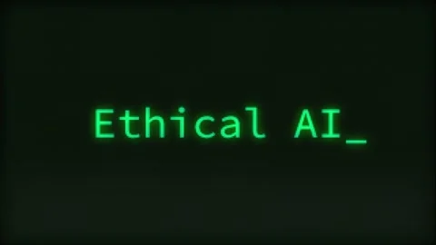 Ethical AI, Typing Text, Retro Computer Screen Stock Footage 263962361