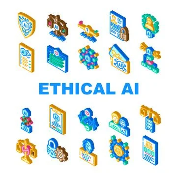 Ethical artificial intelligence managing data privacy and justice Illustrazione stock