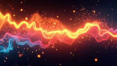Ethical Burning Wave with Space Motion Abstract Animation Stock Footage 310732631