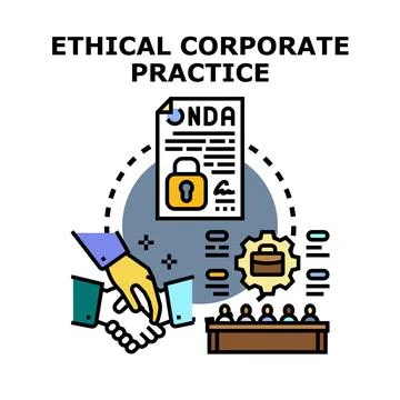 Ethical business practice ensuring data privacy and compliance Stock Illustration