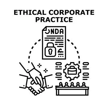 Ethical business practice ensuring data privacy and compliance 스톡 일러스트