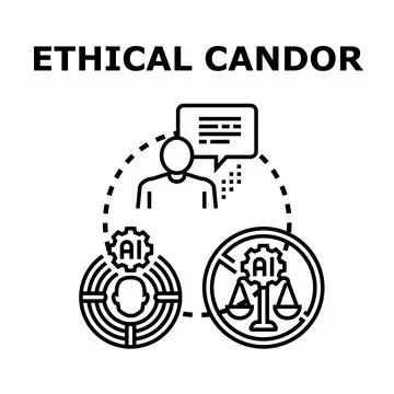 Ethical candor in artificial intelligence judgment 스톡 일러스트