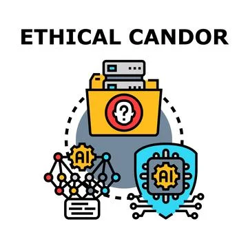 Ethical candor concept in artificial intelligence Stock Illustration