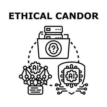 Ethical candor concept in artificial intelligence Stock Illustration