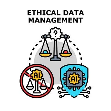 Ethical data management balancing ai and legal compliance イラスト素材
