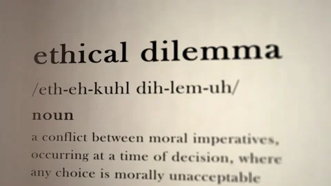 Ethical Dilemma Definition Stock-Footage 155658111