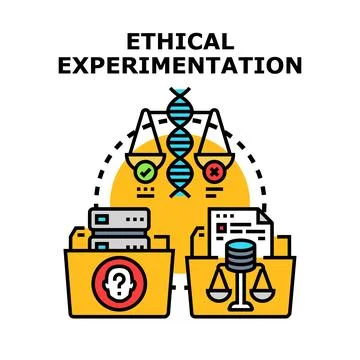 Ethical experimentation concept for scientific research and responsible pra.. Stock Illustration