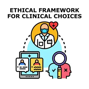 Ethical framework for clinical decision making vector concept Stock Illustration