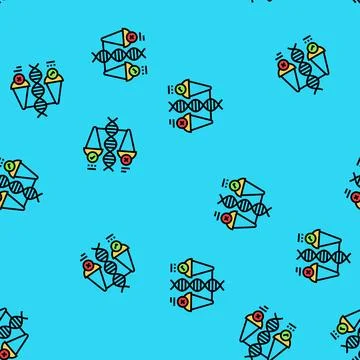 Ethical genetics cryptogenetics vector seamless pattern Stock Illustration