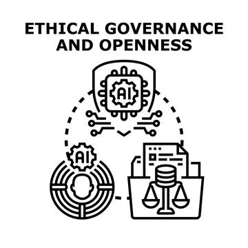 Ethical governance and openness in artificial intelligence development Stock Illustration