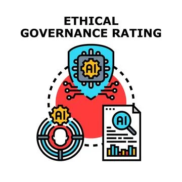 Ethical governance rating system ensuring artificial intelligence responsib.. Stock Illustration