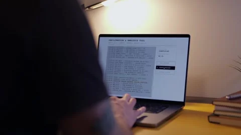 Ethical Hack Scans Networks with Pen Testing Tools Stock Footage 330439772