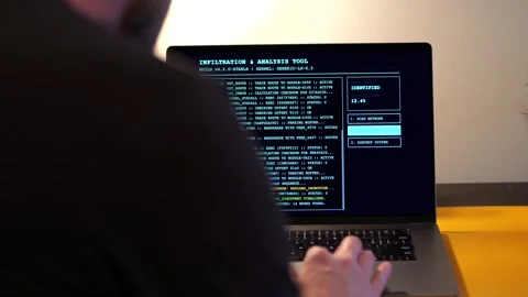 Ethical Hack Scans Networks with Pen Testing Tools 库存影片 330439791