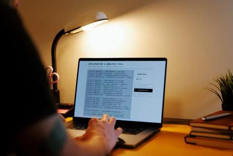Ethical Hack Scans Networks with Pen Testing Tools Stock Photos