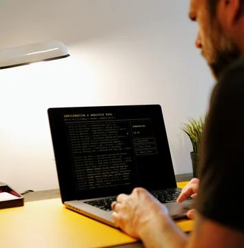 Ethical Hack Scans Networks with Pen Testing Tools Stock Photos
