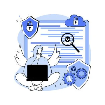 Ethical hacker isolated cartoon vector illustrations. Illustrazione stock