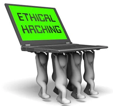 Ethical Hacker Tracking Server Vulnerability 3d Rendering イラスト素材