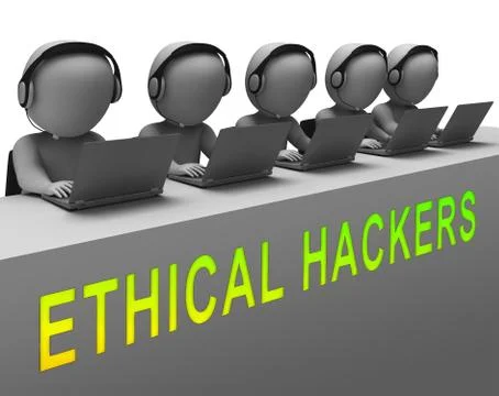 Ethical Hacker Tracking Server Vulnerability 3d Rendering イラスト素材