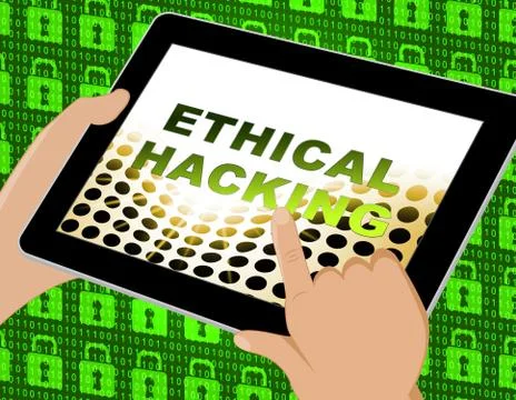 Ethical Hacking Data Breach Tracking 3d Illustration 스톡 일러스트