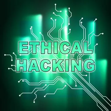 Ethical Hacking Data Breach Tracking 2d Illustration 스톡 일러스트