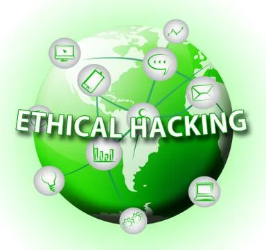 Ethical Hacking Data Breach Tracking 3d Illustration 스톡 일러스트