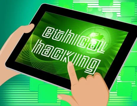 Ethical Hacking Data Breach Tracking 3d Illustration 스톡 일러스트
