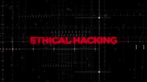 Ethical Hacking on Digital Background Stock Footage 343551257