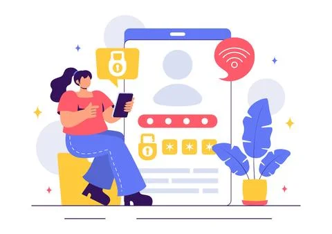 Ethical Hacking Illustration featuring a Developer Practicing Hacking on a .. Illustrazione stock