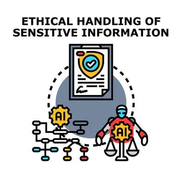 Ethical handling of sensitive information with artificial intelligence Illustration