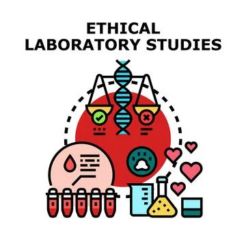 Ethical laboratory studies balancing science and animal welfare Stock Illustration