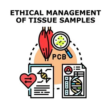 Ethical management controlling tissue samples for research Stock Illustration
