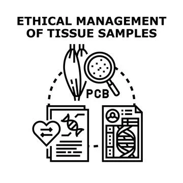 Ethical management controlling tissue samples for research Stock Illustration